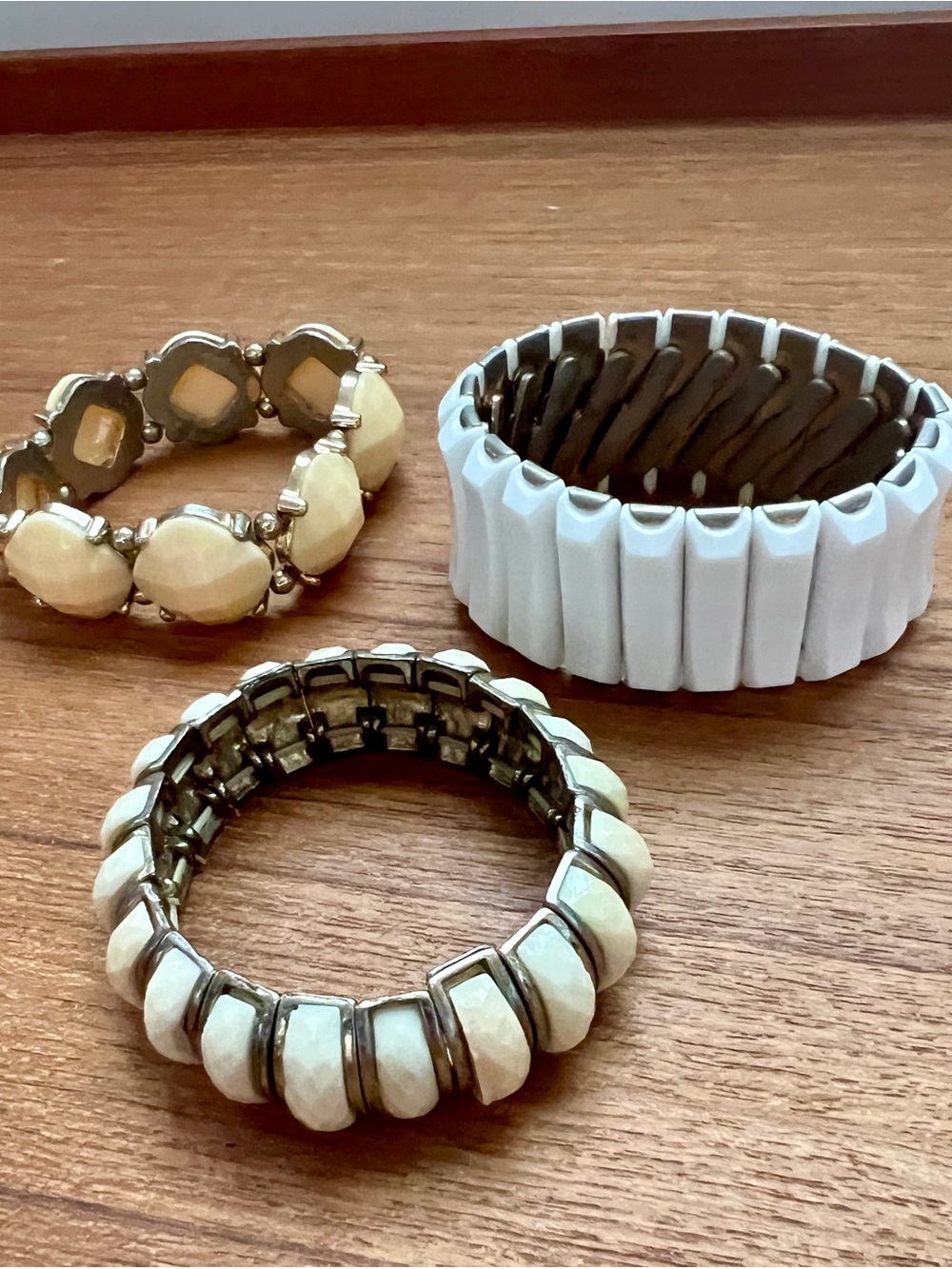 Lot of 3 Vintage Stretch Bracelets. Retro and Funky with style!